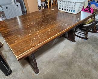 Solid wood table