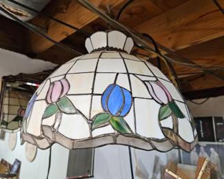 Tiffany style swag lamp