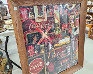 Giant framed Coca-Cola puzzle