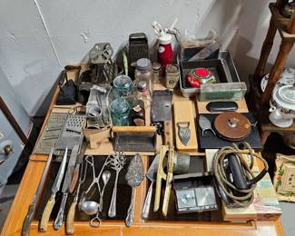 Antique kitchen utensils