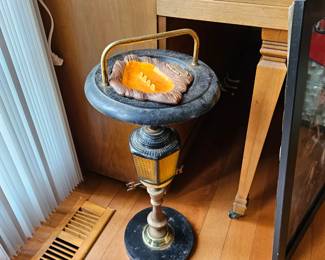 Antique pedestal ashtray