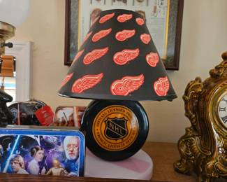 Red wings lamp LETS GO BLUES
