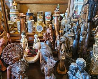 African statue and figures