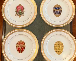 FABERGE PLATES SET OF 4