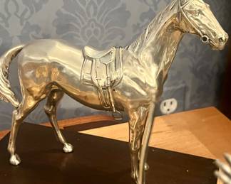 Jennings Brothers silvered horse statue 1940s