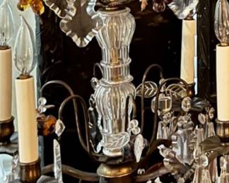 1940s Murano and Crystal table chandelier!  Stunning!