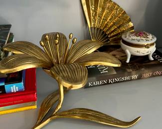 Large brass MCM lily