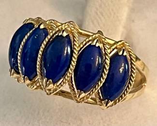 Lapis and gold ring