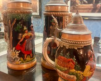 Antique German steins