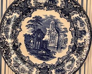 Blue and white porcelain throughout 