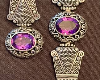 Gorgeous bright Brazilian amethyst in sterling…quite large!