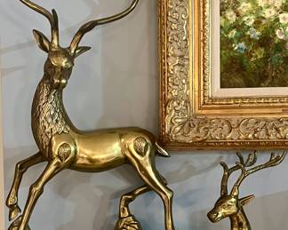 Large MCM brass stags