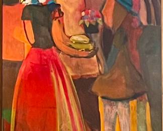 Huge early Edelstein beautifully framed!