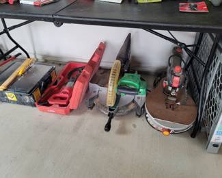 Milwaukee Reciprocating Saw, Hitachi Chop Saw, Scroll Saw
