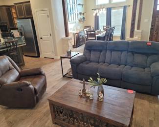 3 Seat Recliner Sofa, Coffee Table, Recliner