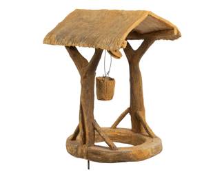 Faux bois wishing well top, Maximo Cortes