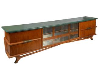 Monumental 10 foot long midcentury sideboard