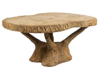 Faux bois garden dining table, Maximo Cortes