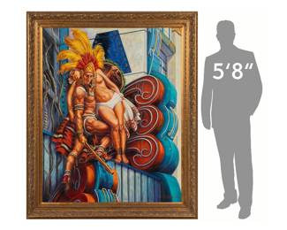 Gilbert Duran (San Antonio, Texas, 1947-2023) "Alameda Deco", oil on canvas