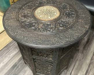 Vintage Ornately Carved Wood Table