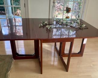 Art Deco Mahogany Wood Dining Table / Console