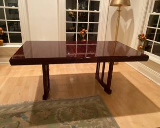 ART DECO MAHOGANY DINING TABLE