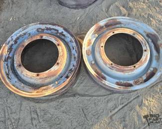 2736  2 Ford Tractor Rear Wheels with Center Dishes 