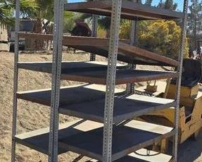 2614  2 Metal Shelving Racks 