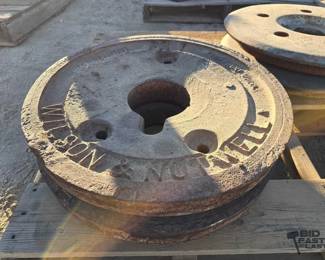 4116  2 Wilson and Nutwell 19in Front Wheel Weights 