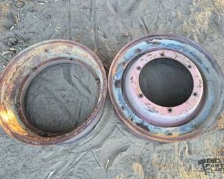2738  2 Ford Tractor Rear Wheels with 1 Center Dish 