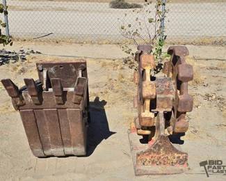 2516  Backhoe Bucket and Compaction Wheel with Custom Adapter 