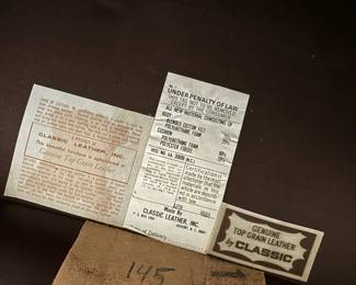 Classic Leather Inc. Tufted Brown Leather Wingback Arm Chair