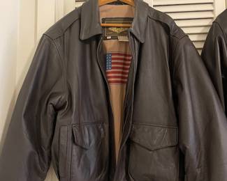 Landing Leathers Men's A-2 Leather Flight Bomber Jacket - Size Large
