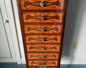 Italian Marquetry 7 Drawer Lingerie/Jewelry Chest