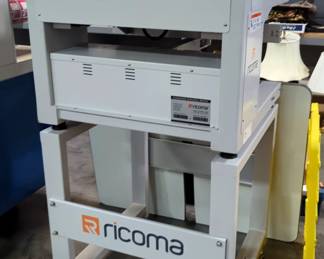 Ricoma Single-Head Commercial Embroidery Machine, Model MT-2001-8S, With 8" LCD Touch Panel, Various Size Hoops, Cap Attachment And More