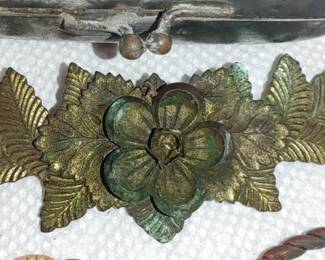 Antique Victorian brass brooch