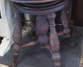 Antique mahogany piano still with ball and claw feet