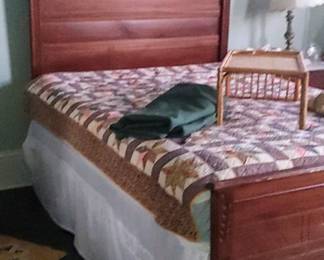 Eastlake carved Victorian bed