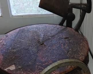 Antique Cast  Iron Cheese Wheel Block Cutter General Store almost perfect. needs a new handle but can be used as is