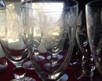 Vintage etched Crystal