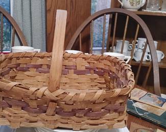 Signed Oak split basket