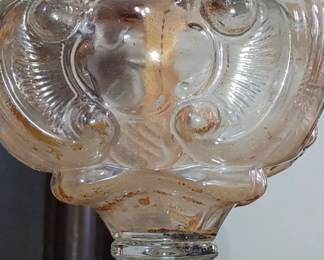 Antique feather oil lamp