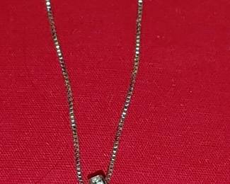 Gorgeous sterling silver and Moissanite pendant