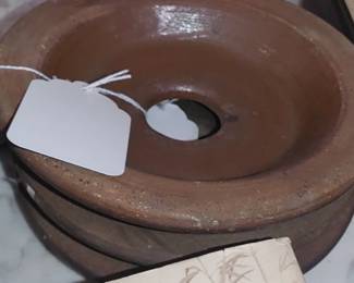 Antique pottery turn tops