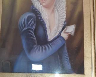 Early French pastel portrait paintings under glass