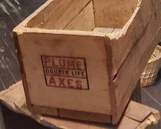 Wooden Axe Crate Box