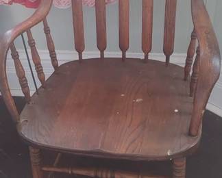 Vintage handmade Bentwood Oak armchair spindles and stretchers early 1900s