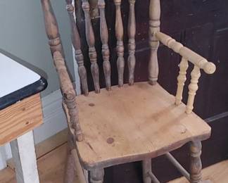 Antique pressed back High Chair