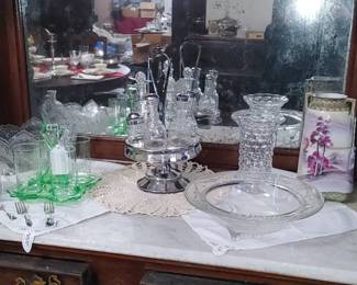 Beautiful early glassware including the. Nippon vases and more
