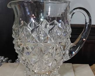 Vintage heavy pointed star pitcher